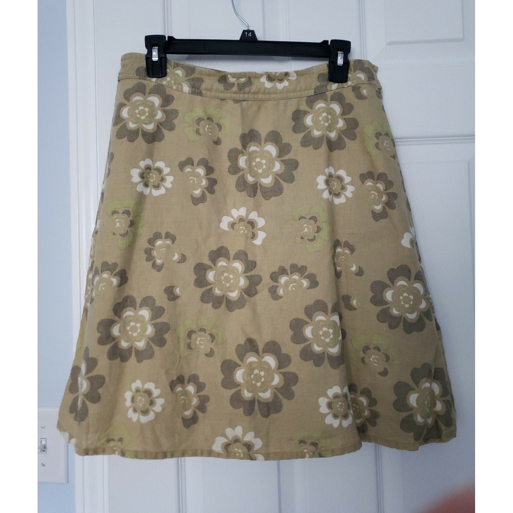 H & M Womans Skirt 100%‎ Linen Size 8